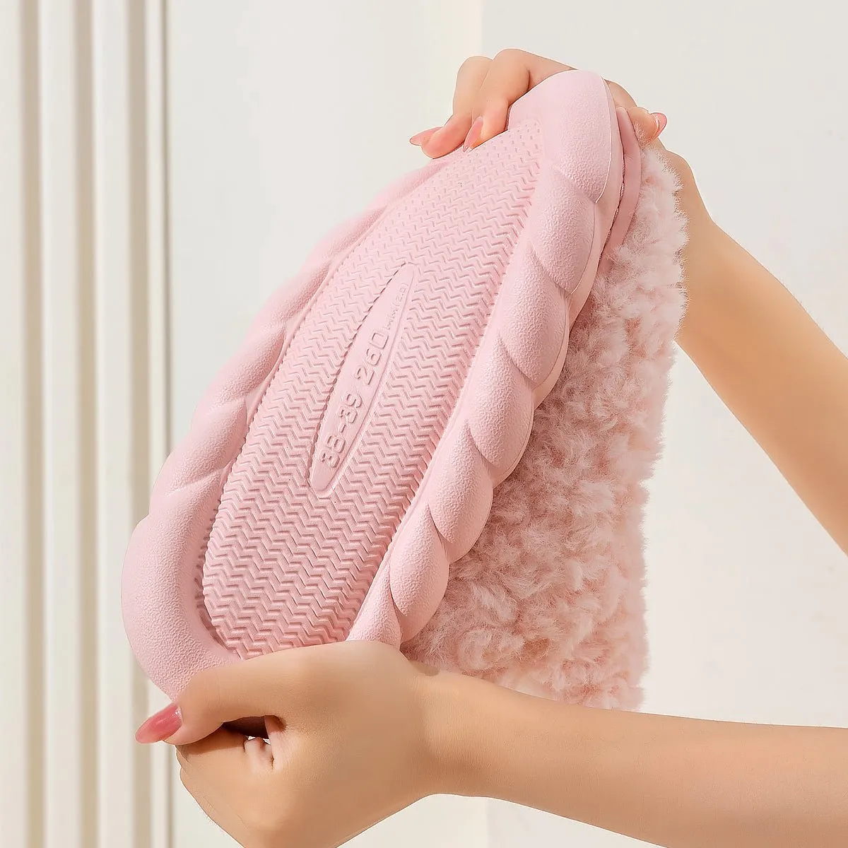 Happy Face Slippers Womens Cute Fuzzy Slipper Boots