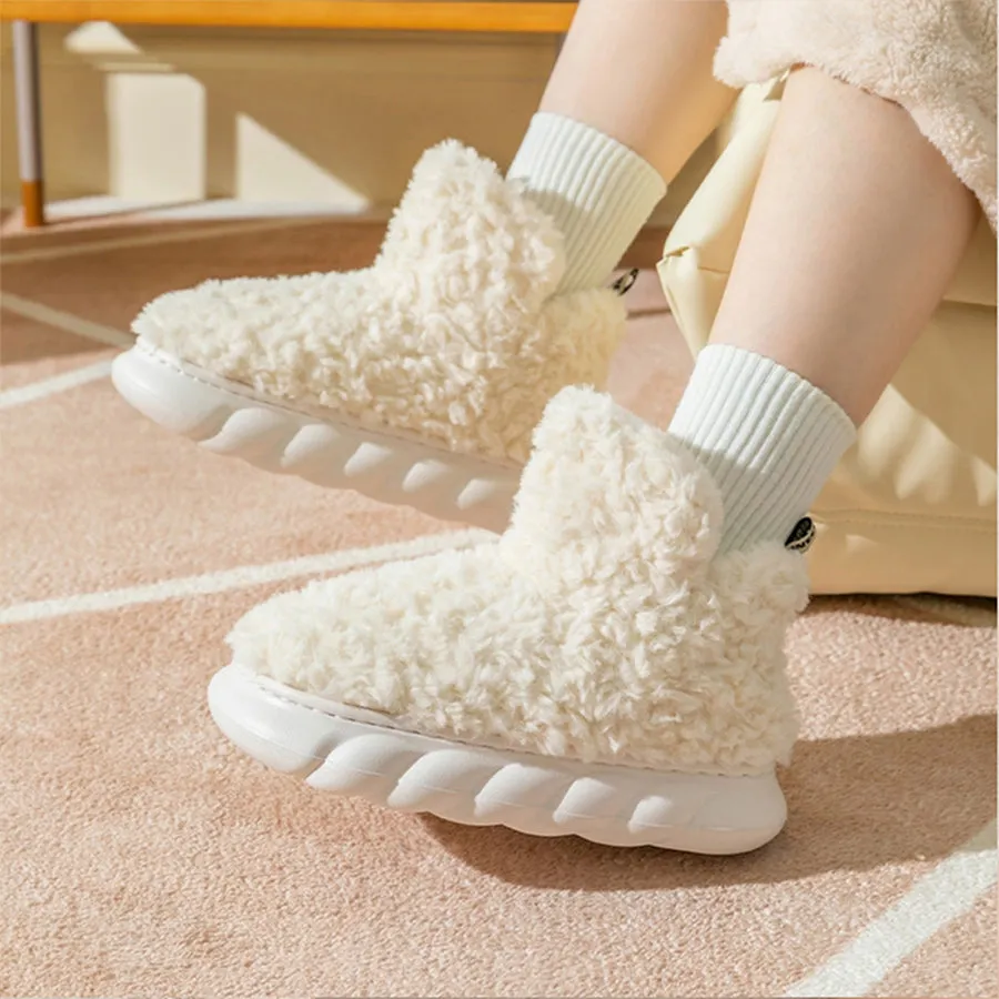 Womens Cute Fuzzy Slipper Boots East Perry Slippers