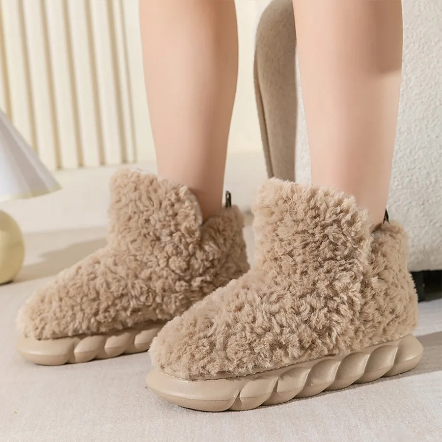 Comical Slippers Womens Cute Fuzzy Slipper Boots