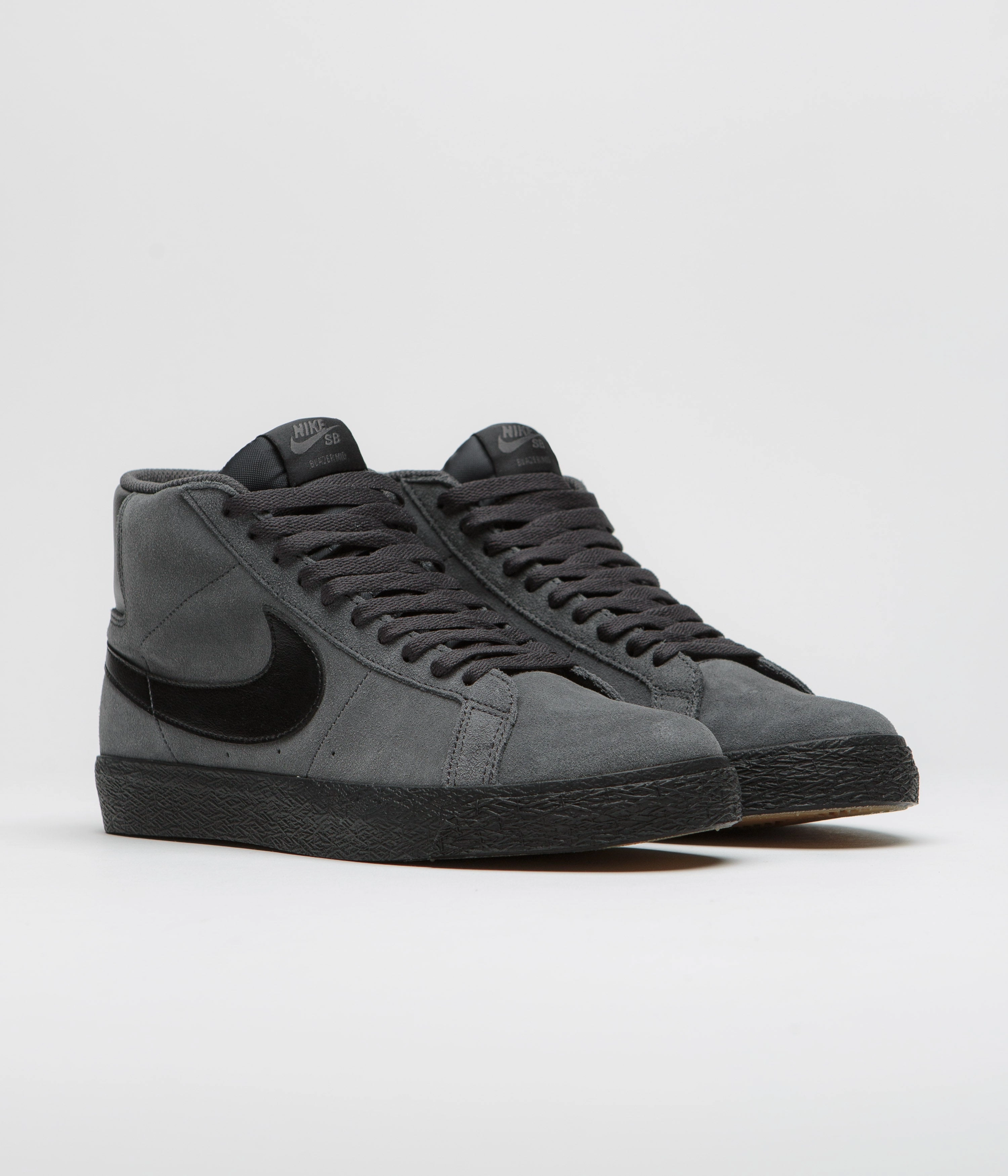 Asics Steel Toe Shoes Nike SB Blazer Mid Shoes - Anthracite / Black - Anthracite - Black