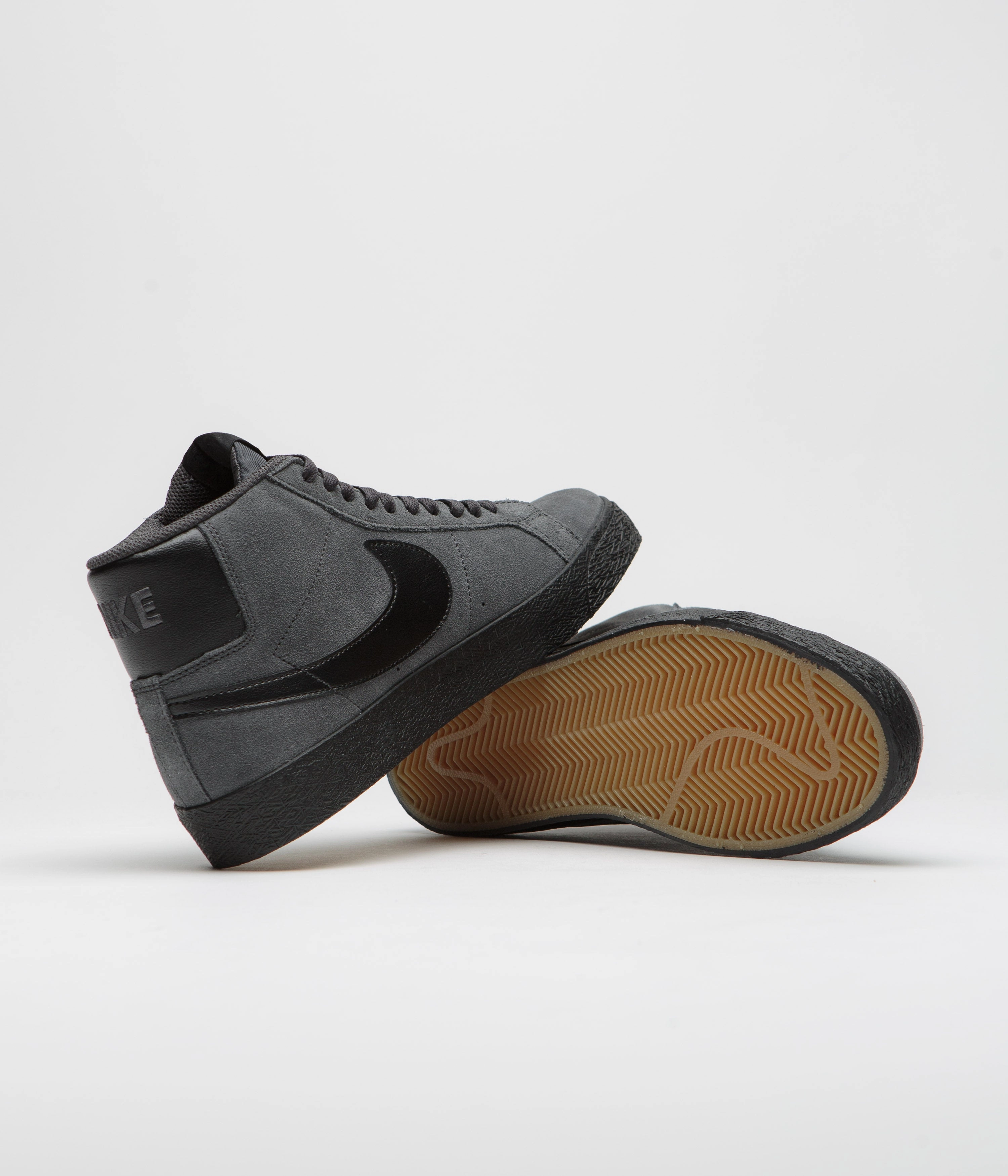 Nike SB Blazer Mid Shoes - Anthracite / Black - Anthracite - Black Asics Tennis Shoes Differences