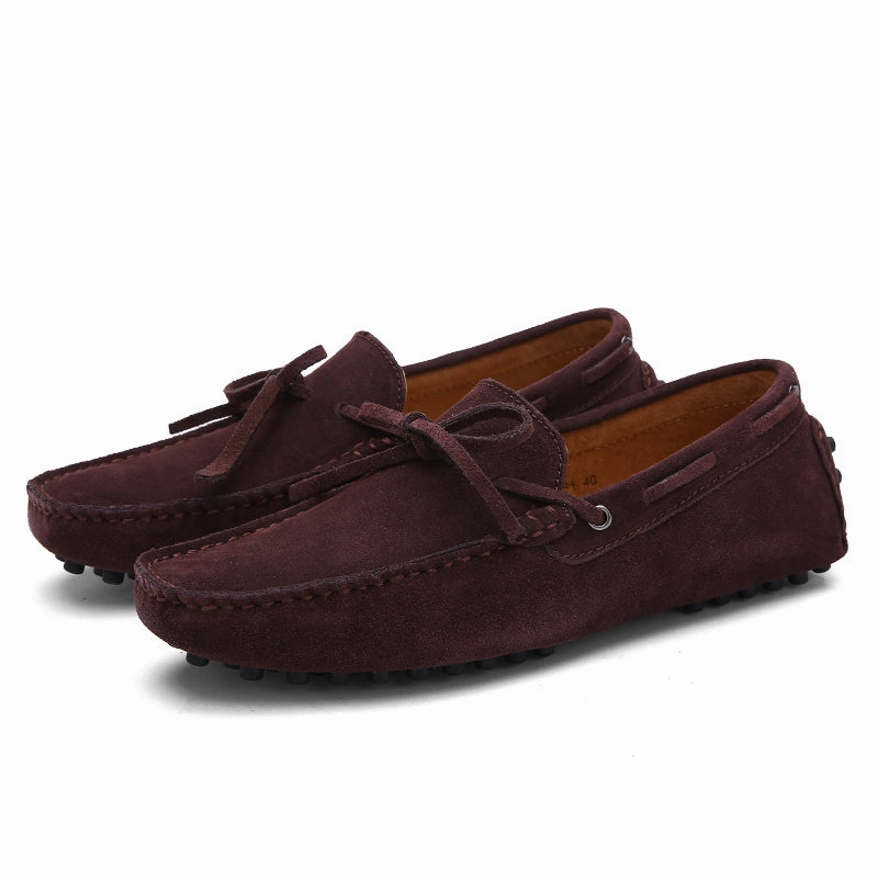 Best Casual Shoes Standing All Day Men Casual Suede Genuine Leather Slip-On Shoes