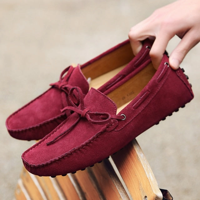 Men Casual Suede Genuine Leather Slip-On Shoes Mirage Sport Tonal Casual Shoes