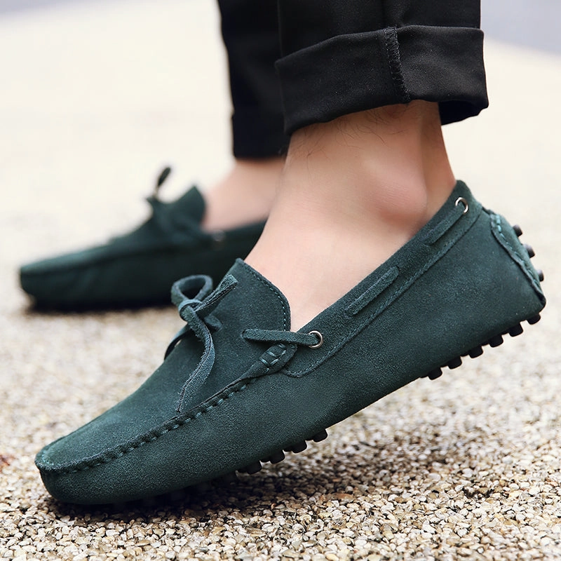 Twisted Oiled Saddle Crepe Wedge Lacer Casual Shoe Men Casual Suede Genuine Leather Slip-On Shoes