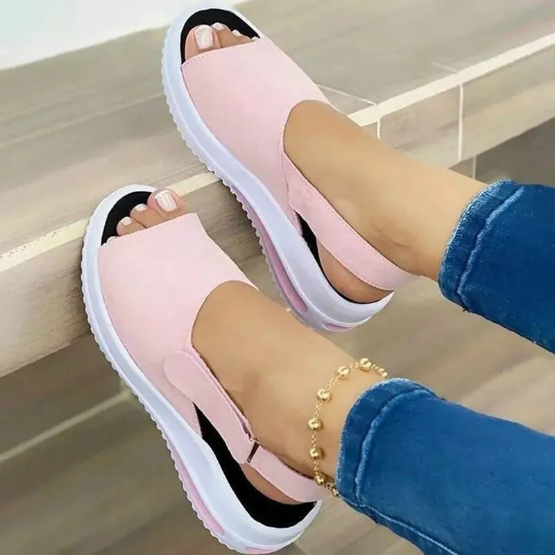 Croc Wedge Sandals New Fashion Shoes Women Sandals Women Walking Sandals Open Toe Sandals For Women Casual Outdoor Footwear Zapatillas Mujer