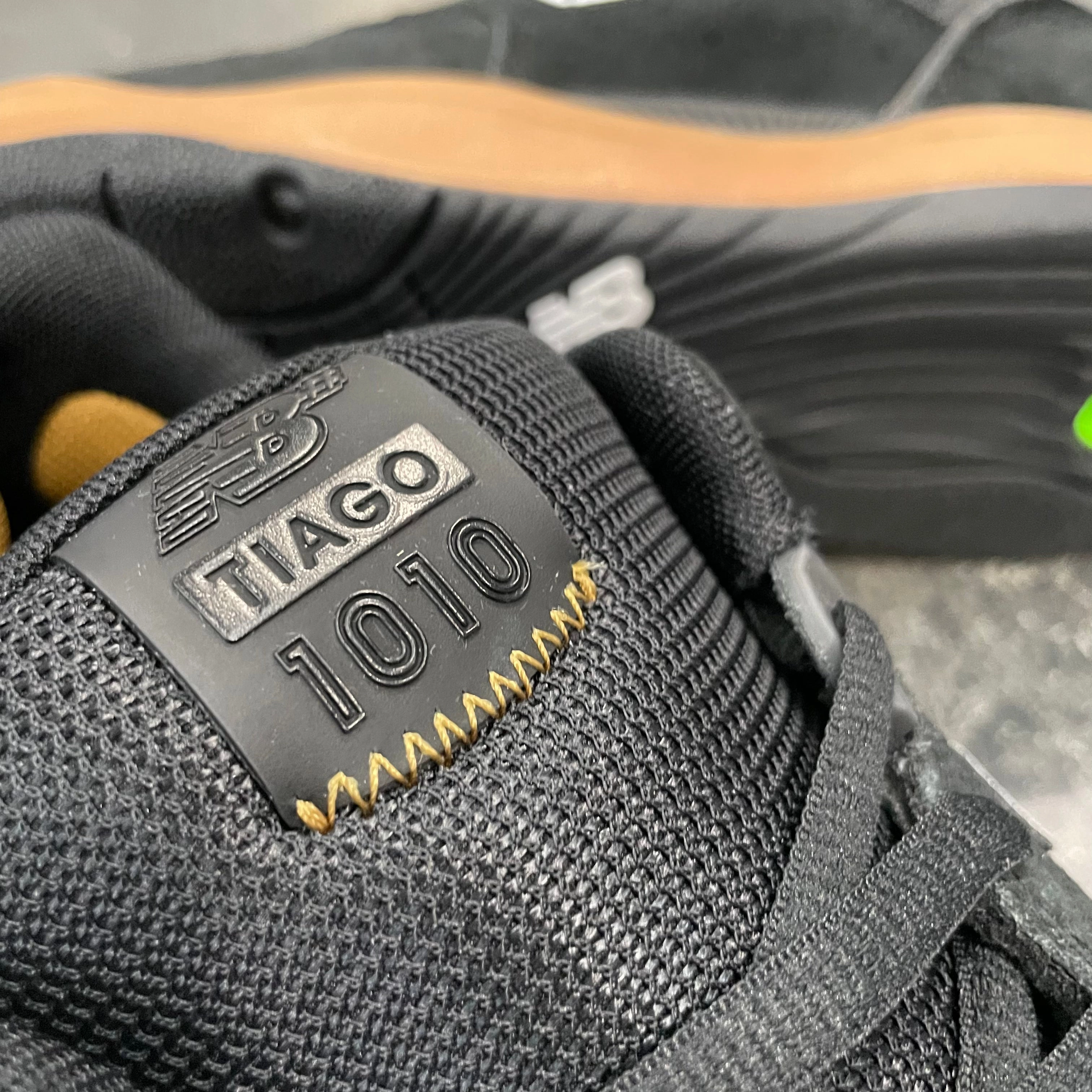 New Balance White Leather Tennis Shoes New Balance Numeric Tiago 1010 Black/White/Gum SALE