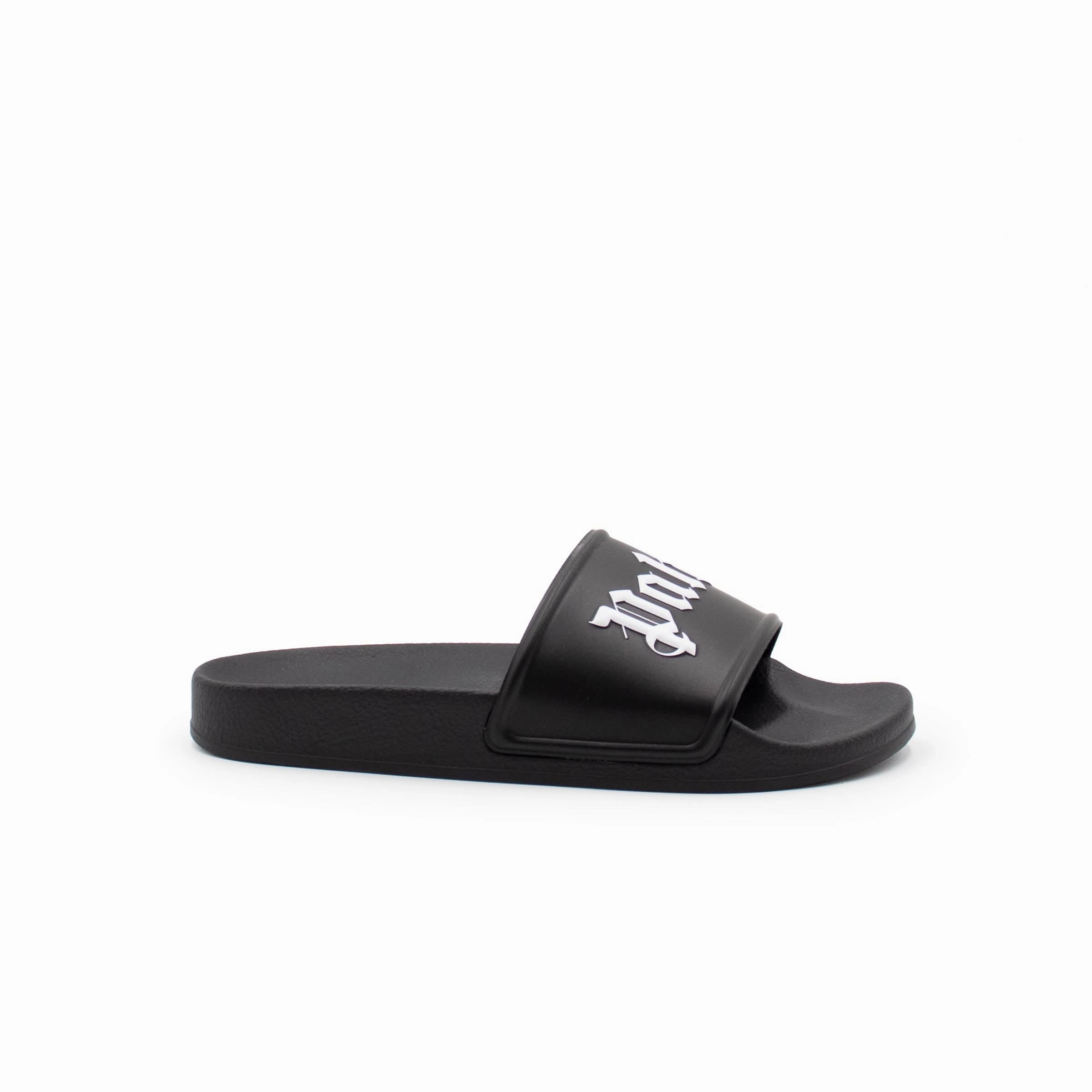Palm Angels Pool Slider in Black Tortoise Sandals