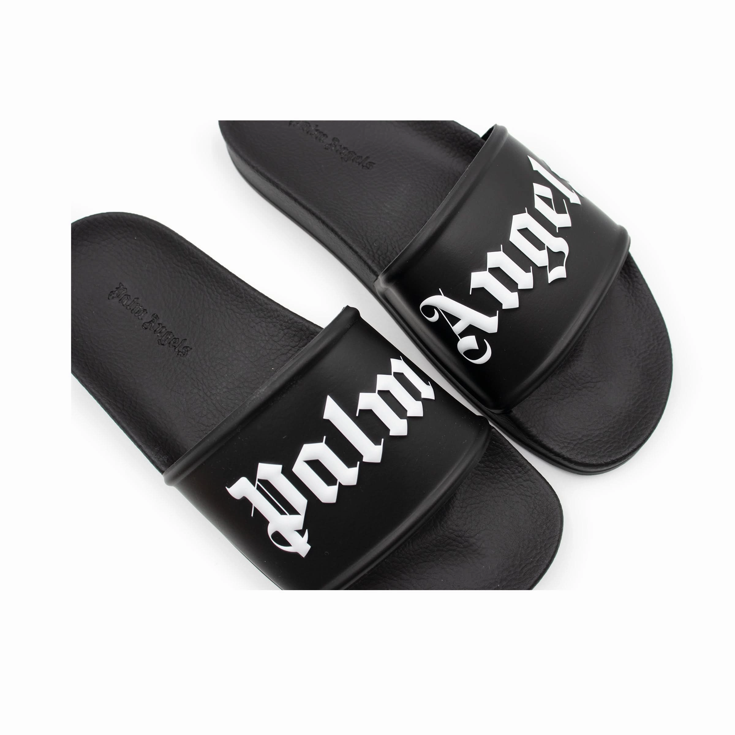 Palm Angels Pool Slider in Black Sandals Vincents