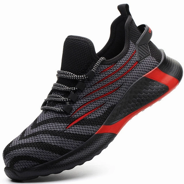 Flat Shoes Wide Fit Sneakers Anti-puncture Work Shoes Men Steel Toe Shoes Footwear