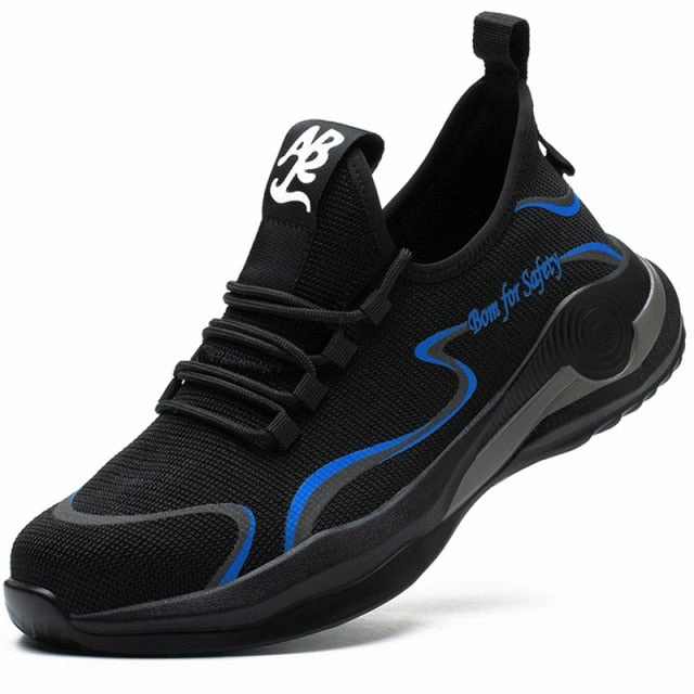 Leopard Flat Shoes Sneakers Anti-puncture Work Shoes Men Steel Toe Shoes Footwear