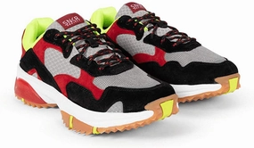 SNKR Project Men's Prospect Park Sneaker  Color Black/Red/Yellow Size 10M Purchase Running Shoes