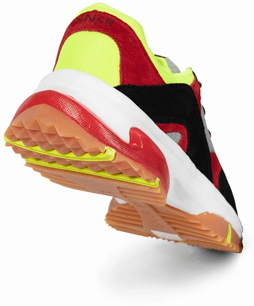 Best Running Shoes In India SNKR Project Men's Prospect Park Sneaker  Color Black/Red/Yellow Size 11M