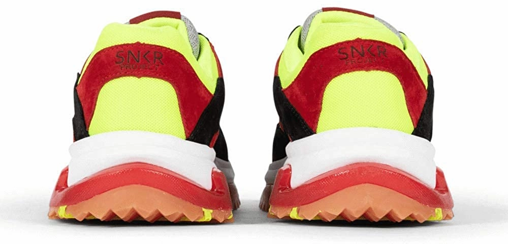 Best Way To Tie Your Running Shoes SNKR Project Men's Prospect Park Sneaker  Color Black/Red/Yellow Size 11M