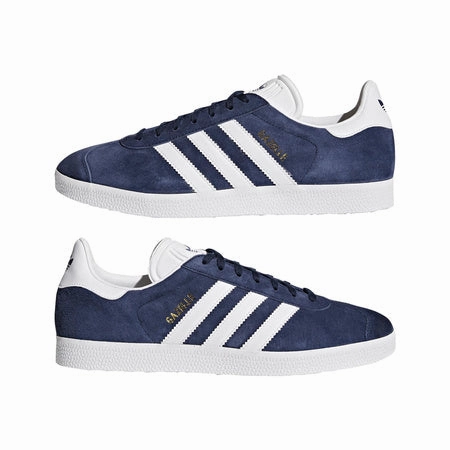 Adidas Climacool Shoes Original Adidas - Men Gazelle Collegiate Navy / White / Gold Metallic BB5478