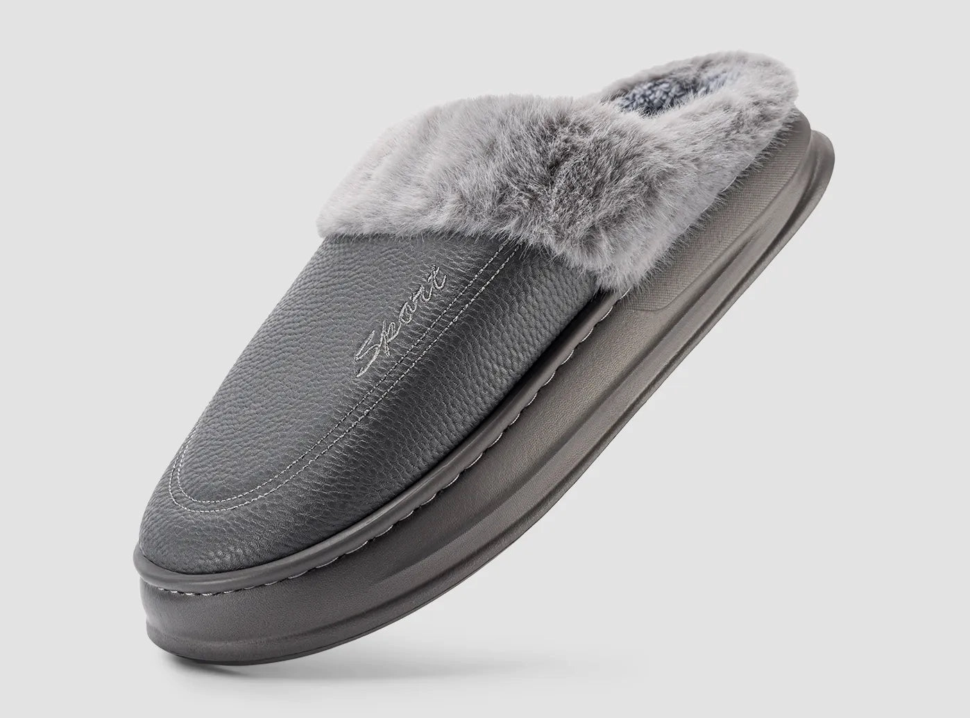 Slippers With Grass FitVille Men's Waterproof Winter Slippers