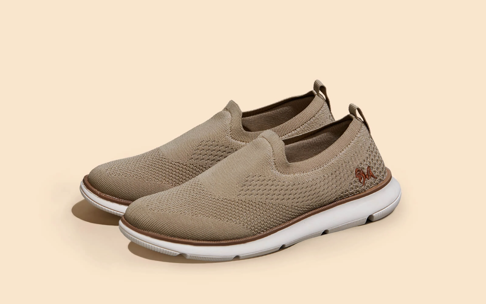 Dress Slip Ons : Beige Crocheted Slippers Patterns