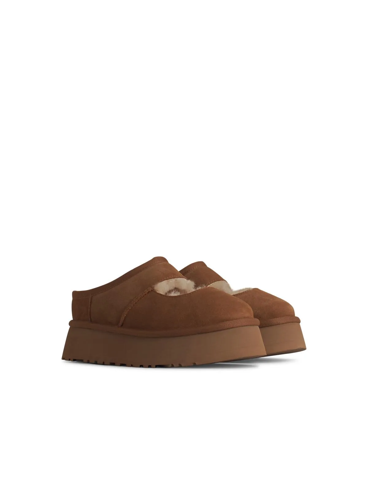 806 'Bea Mary' Beige Suede Slippers Cute Fuzzy Slippers
