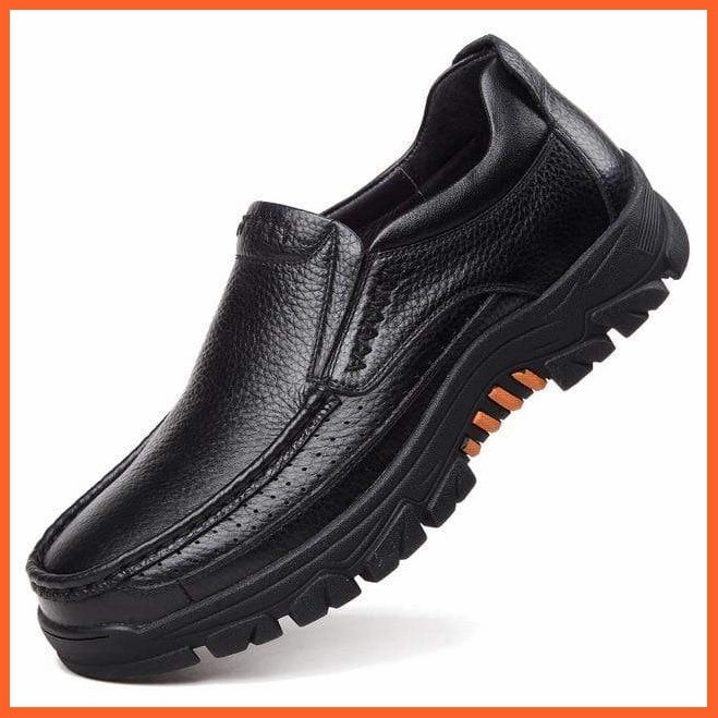 Brogue Loafers Soft Cow Leather Men Casual Shoes