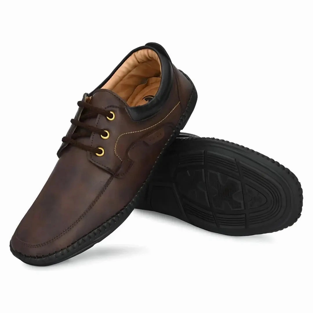 Union Loafers Yelp Loafers for Men, Rising Wolf Daily Wear Mens Loafers Brown Color
