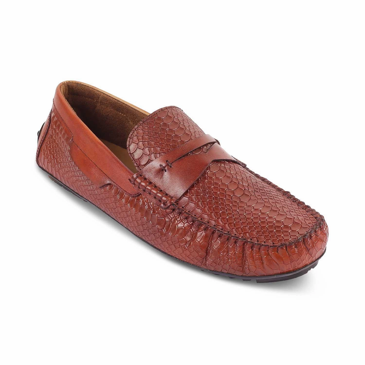 Italian Loafers The Argon Tan Men's Leather Driving Loafers Tresmode