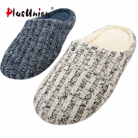 New Arrival Men Home Slippers Shoes Solid Winter  Woolen Wrap Toe Footwear England Style Home Shoes For Men Pantuflas Indoor House Slippers