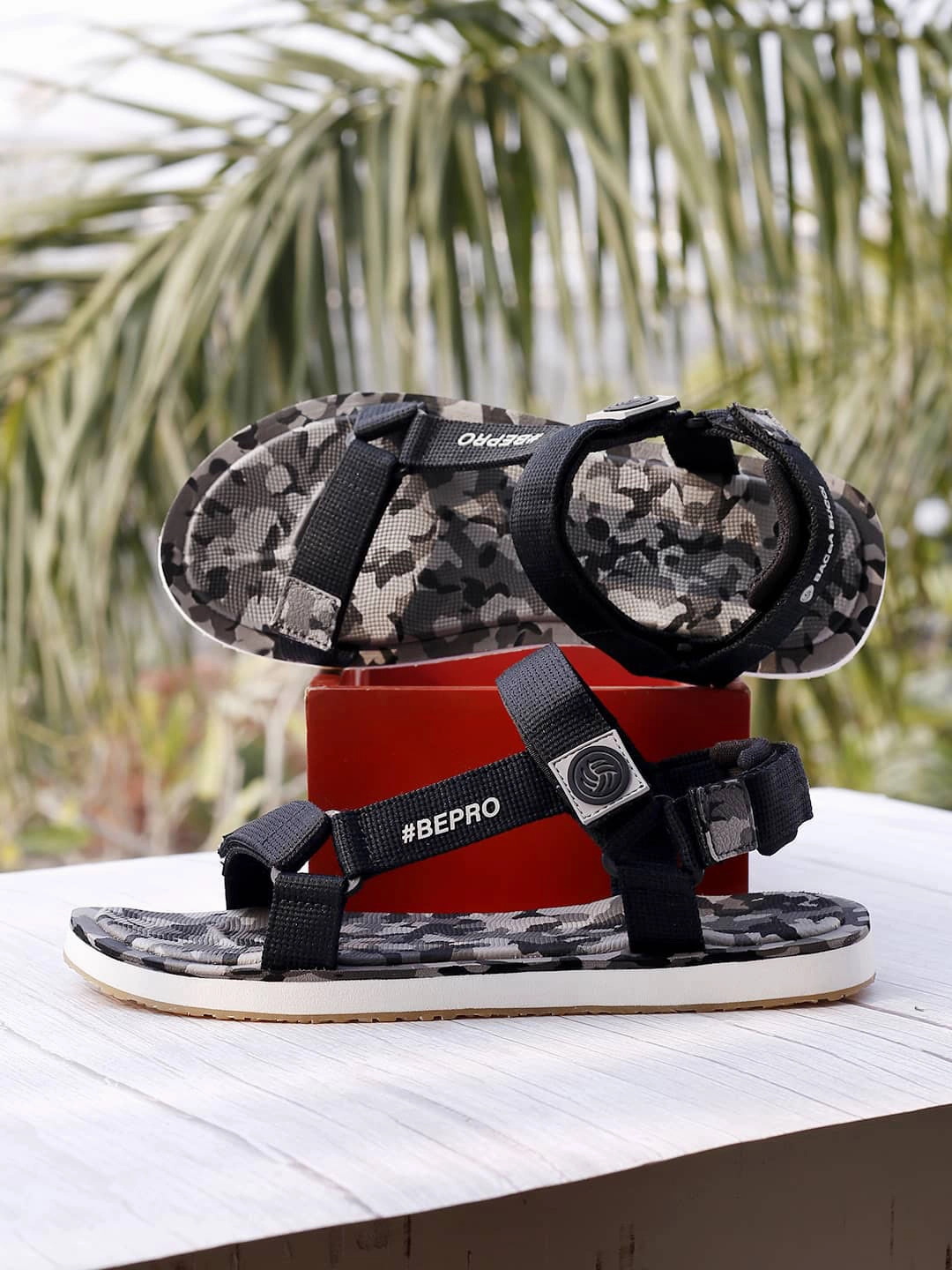 Bacca Bucci 'CamoStride NomadPro' Adventure Sandals - Robust All-Terrain Grip Pool Shoe Slides