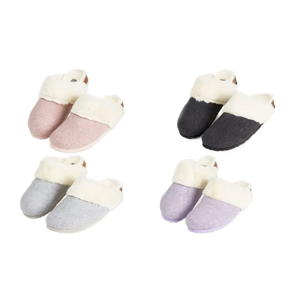 Dunlop Comfy Memory Foam Indoor Outdoor Super Soft Fluffy Slippers for Women Misha Slippers
