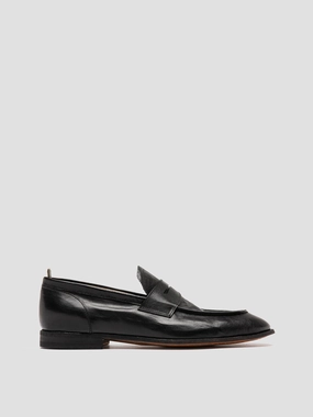 Buckled Loafers SOLITUDE 001 - Black Leather Penny Loafers