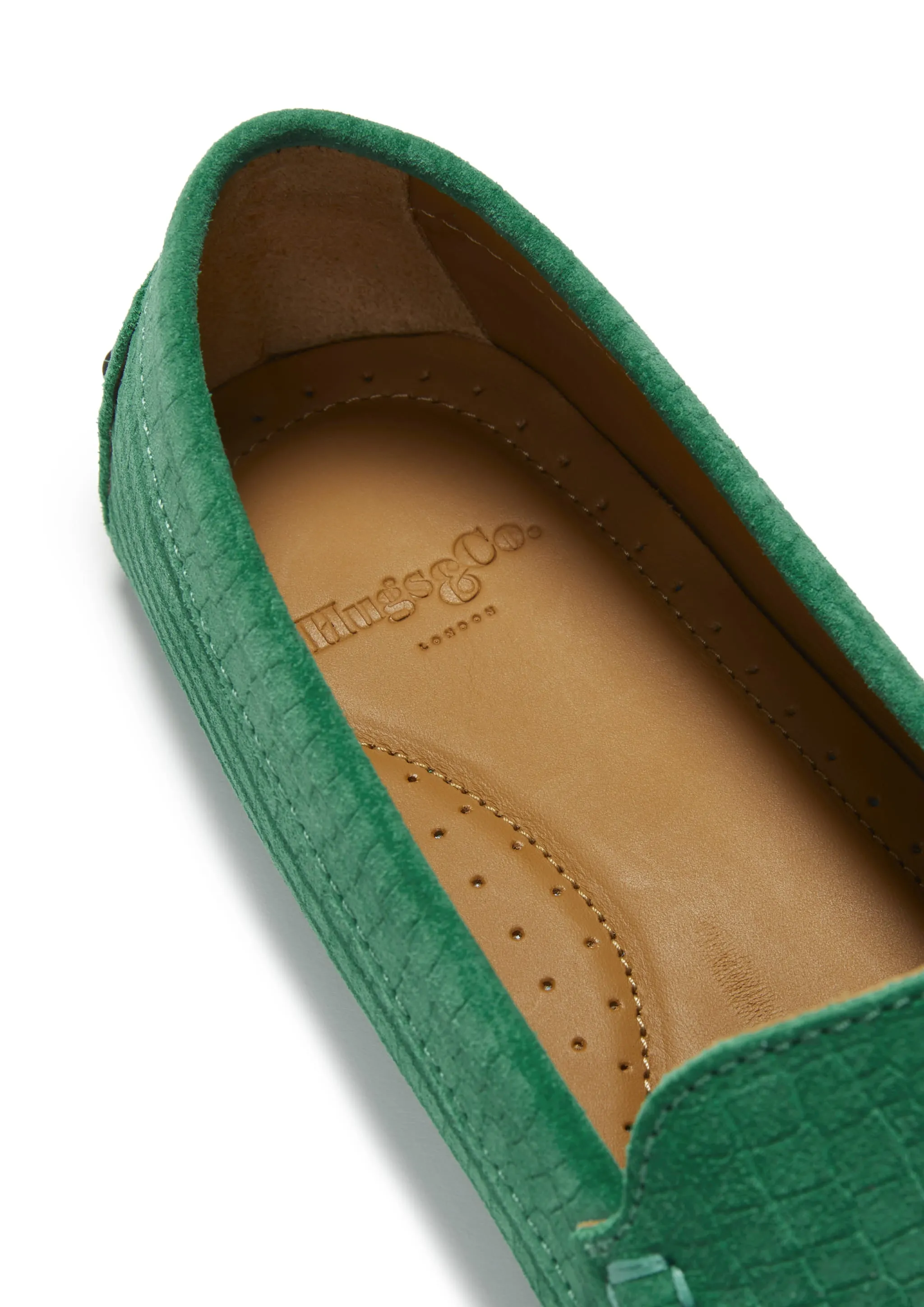 Women's Tasselled Driving Loafers, emerald embossed suede Sam Edleman Loafers