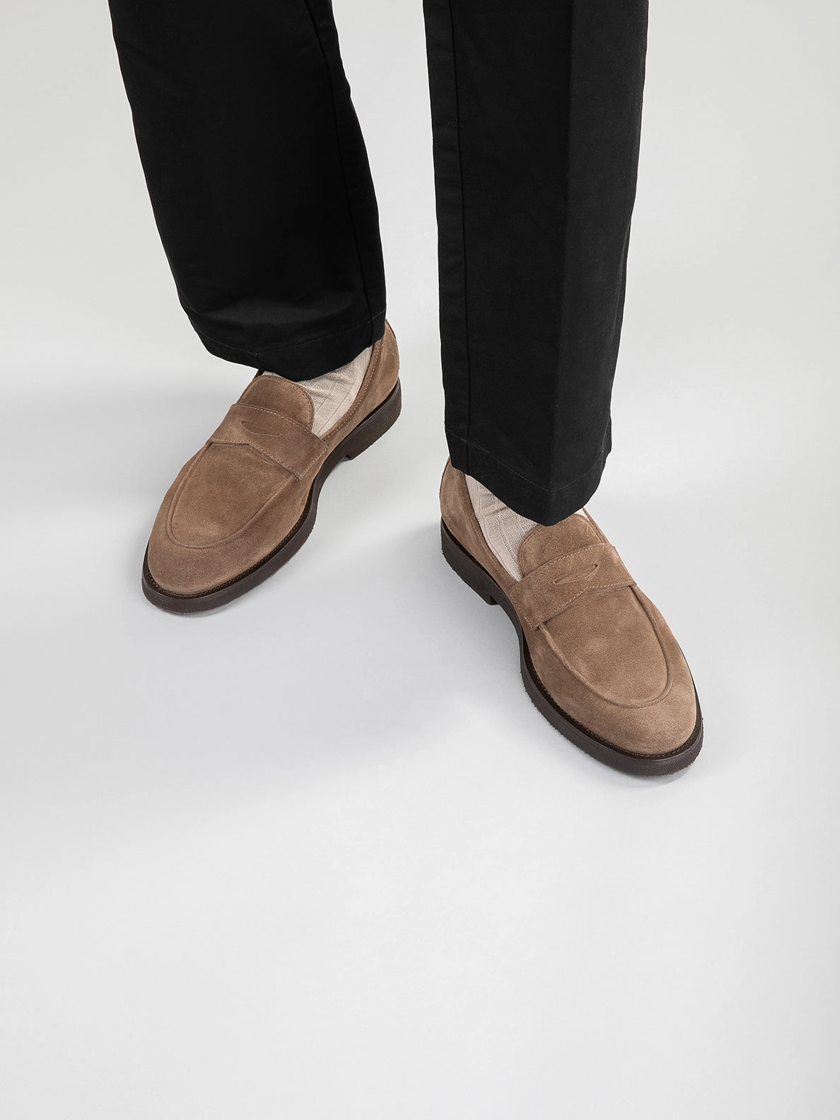 Sas Loafers OPERA FLEXI 101 - Brown Suede Penny Loafers