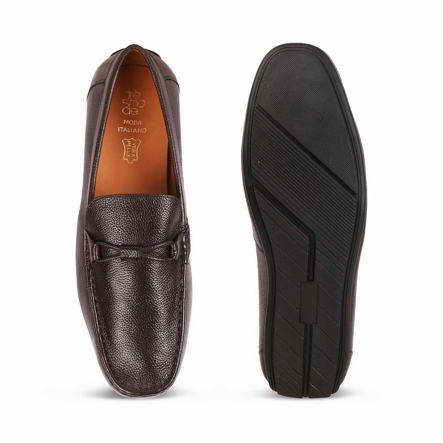 London Loafers Tresmode Event Brown Men's Leather Driving Loafers