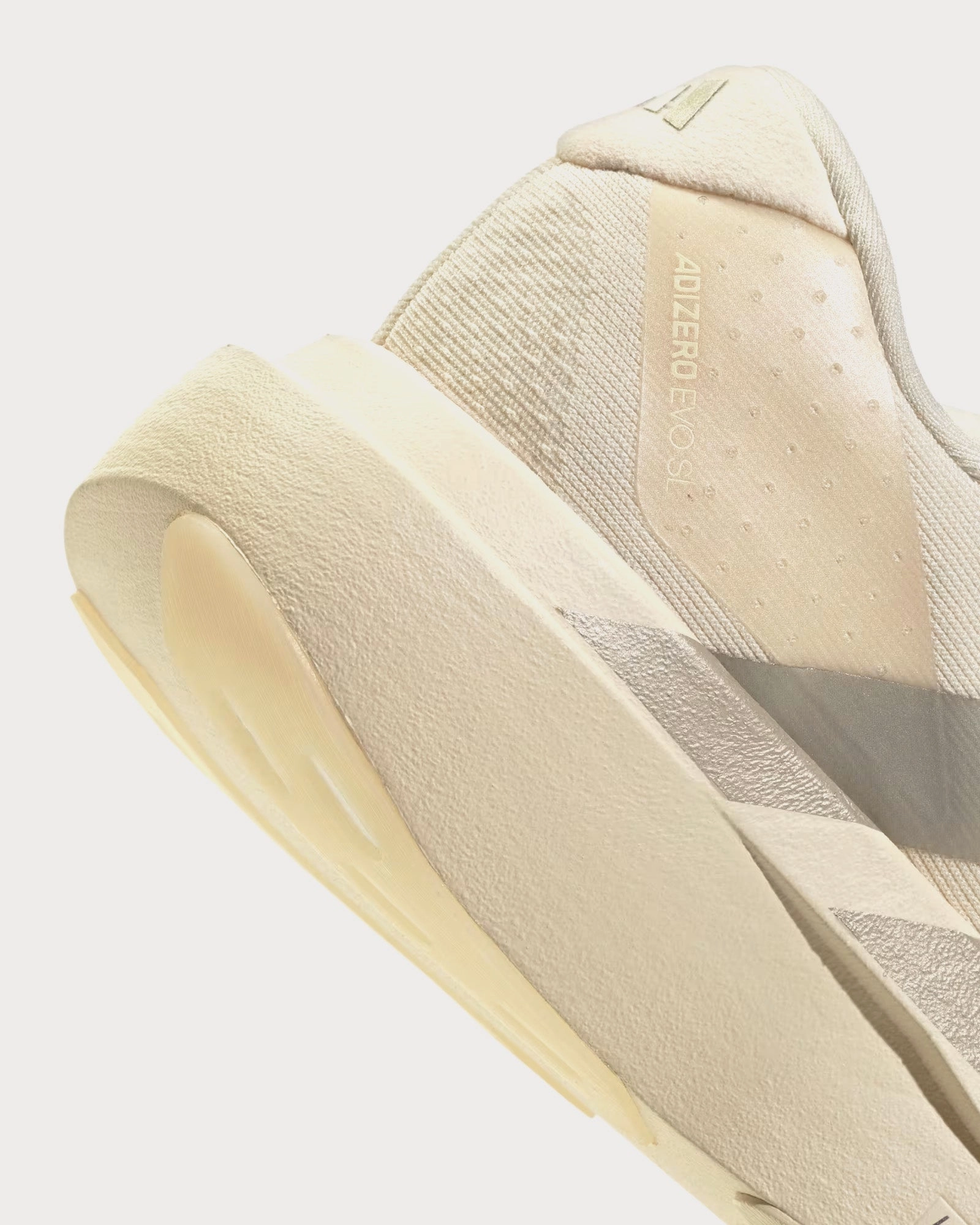 Adidas Slide On Shoes Adizero EVO SL Wonder White / Cyber Metallic / Warm Vanilla Running Shoes