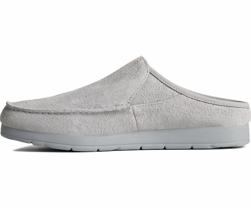 Hello Kitty Slides Sperry Men's Moc-Sider Suede Slippers- Grey