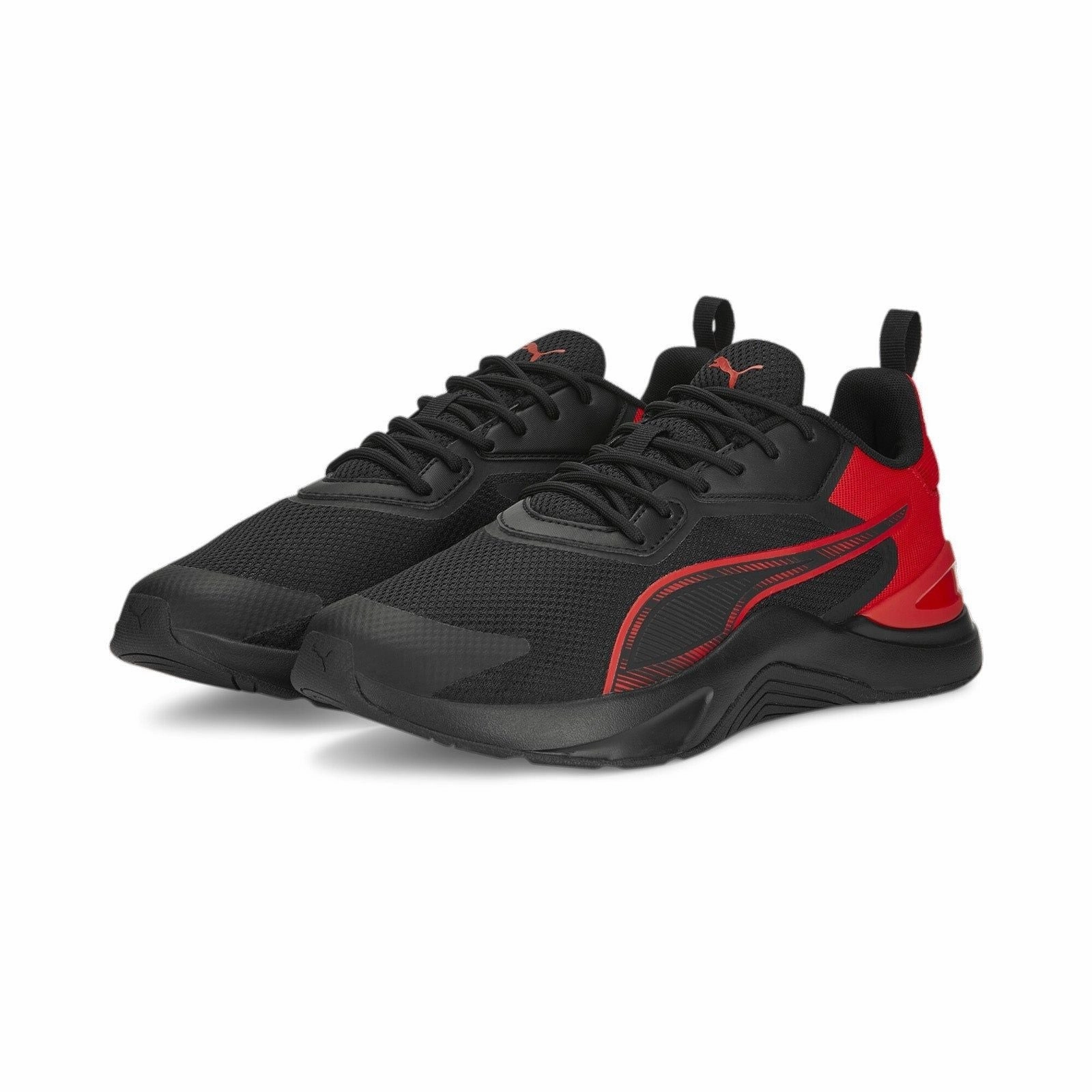 Asics Gel Basketball Shoes Puma Men's Infusion Training Shoes - Black / All Time Red