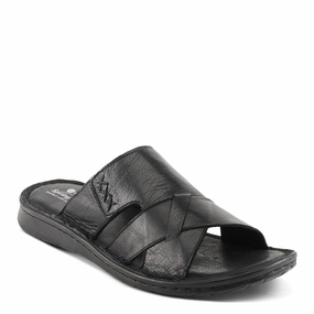 Best Sneaker Sandals Spring Steps Men's Nunzio Slide In Sandals - Black Leather