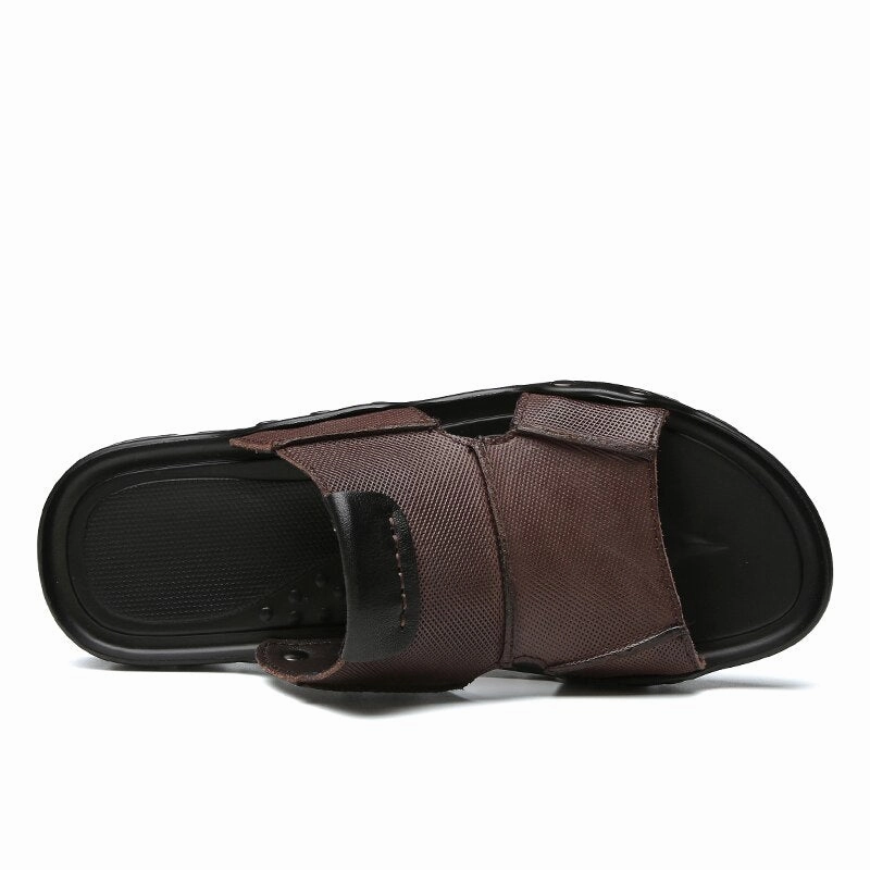 Badtz Maru Slippers SSX Men's Summer Genuine Leather Slipper Sandals