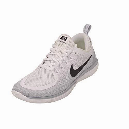 NIKE Womens Free RN Distance 2 White/Black/Pure Platinum Running Shoe 6.5 Women US Asics Oasis Shoes