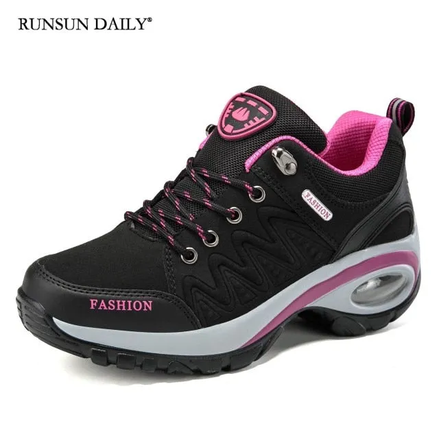 Sneakers Women's Air Cushion Athletic Running Shoes Walking  Sport Sneakers Airforce