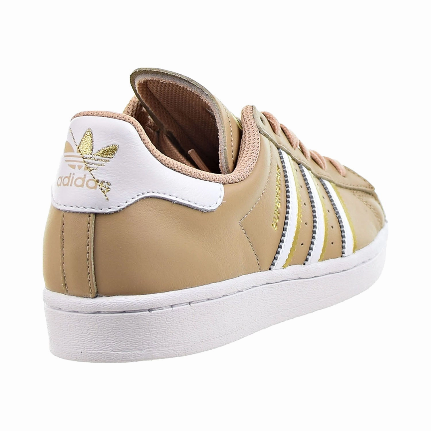 Pharrell Adidas Shoes Adidas Superstar Women's Shoes Cloud White-Pale Nude-Gold Metallic