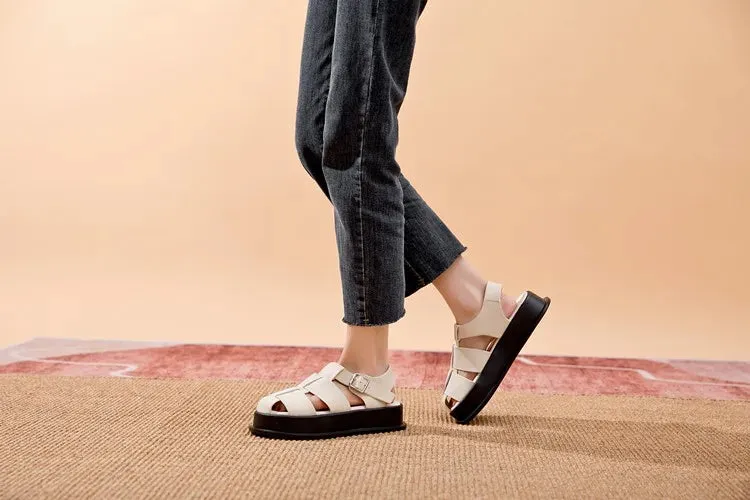 Women Roman Leisure Thick Soled Sandals Sandals Clipart