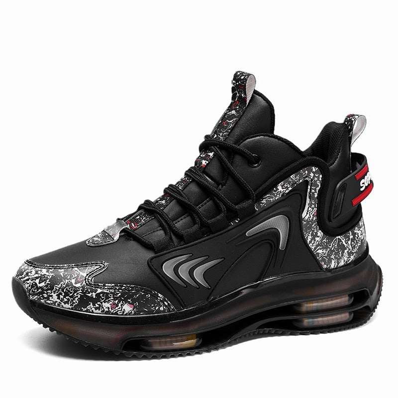 Stay Stylish and Active with Men's Fashion Outdoor Jogging Sneakers - Mesh Breathable Cushioning - Black Basket Footwear in Big Sizes Designer Shoes For Flat Feet