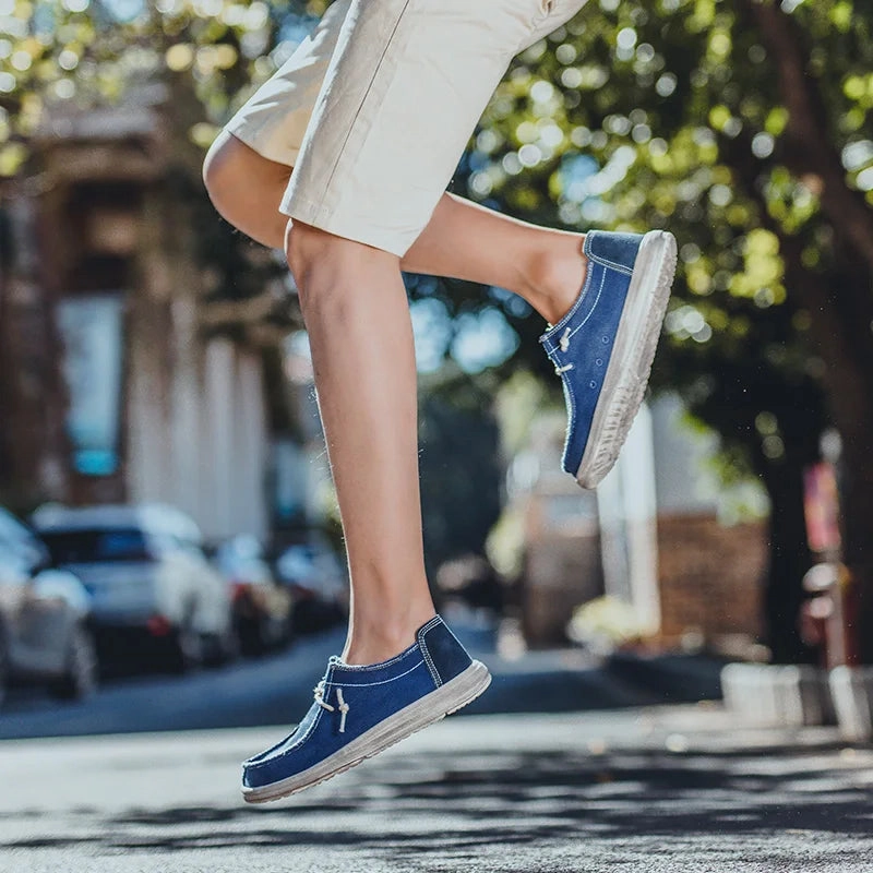 Comfortable Casual Shoes Mens Canvas Shoes Flat Loafers Athletic Shoes For Wide Feet