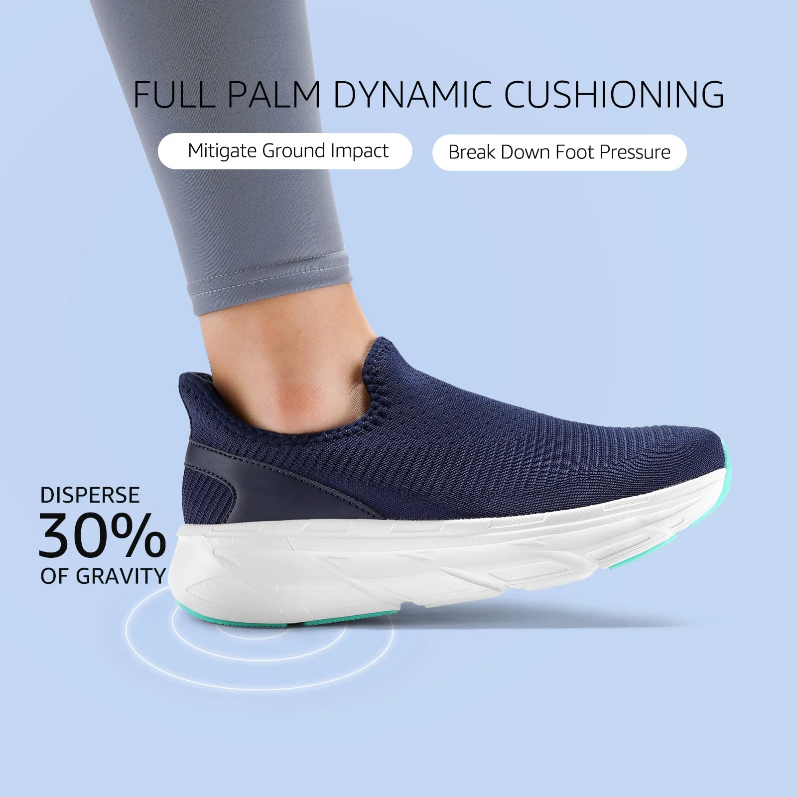 STQ Womens Slip on Shoes Breathable Lightweight Orthopedic Walking Shoes Workout Gym Sports Athletic Sneakers Rieker Sneakers