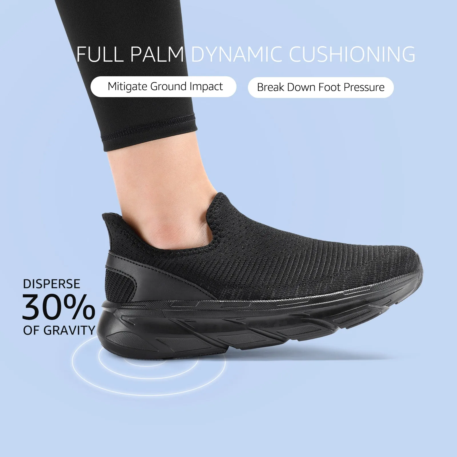 White High Heel Sneakers STQ Womens Slip on Shoes Breathable Lightweight Orthopedic Walking Shoes Workout Gym Sports Athletic Sneakers