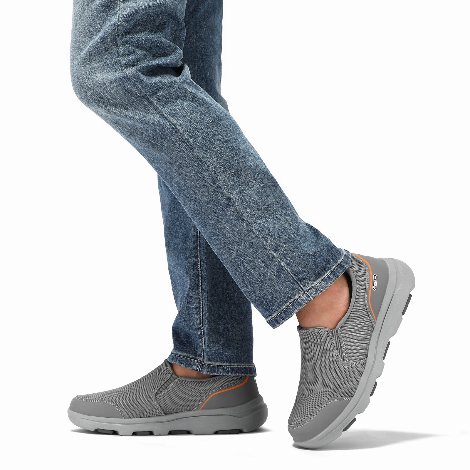 STQ Mens Orthopedic Walking Shoes Comfortable Slip on Sneakers for Plantar Fasciitis Flat Feet Overpronation Running Shoes