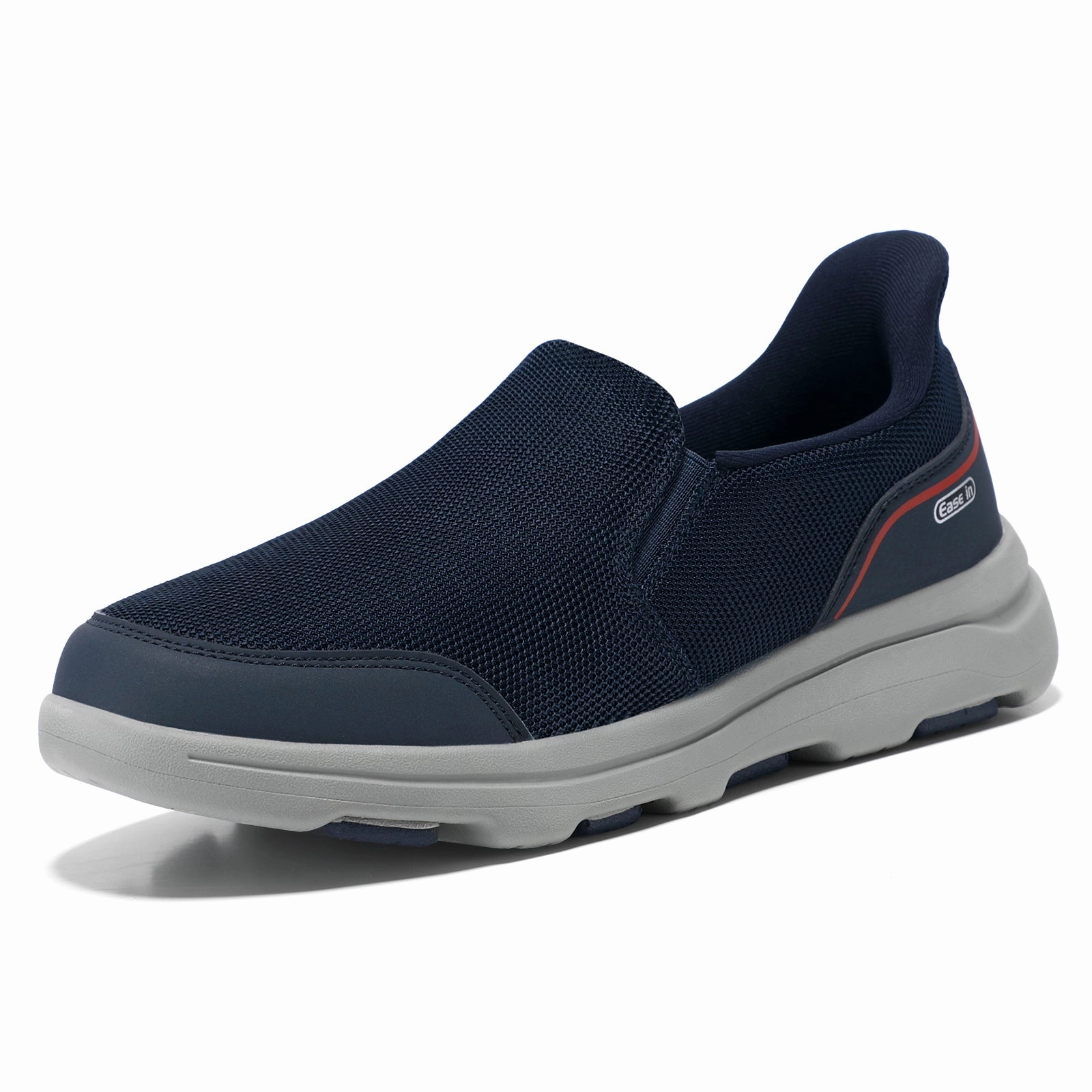 STQ Mens Orthopedic Walking Shoes Comfortable Slip on Sneakers for Plantar Fasciitis Simple Wedding Shoes Flats