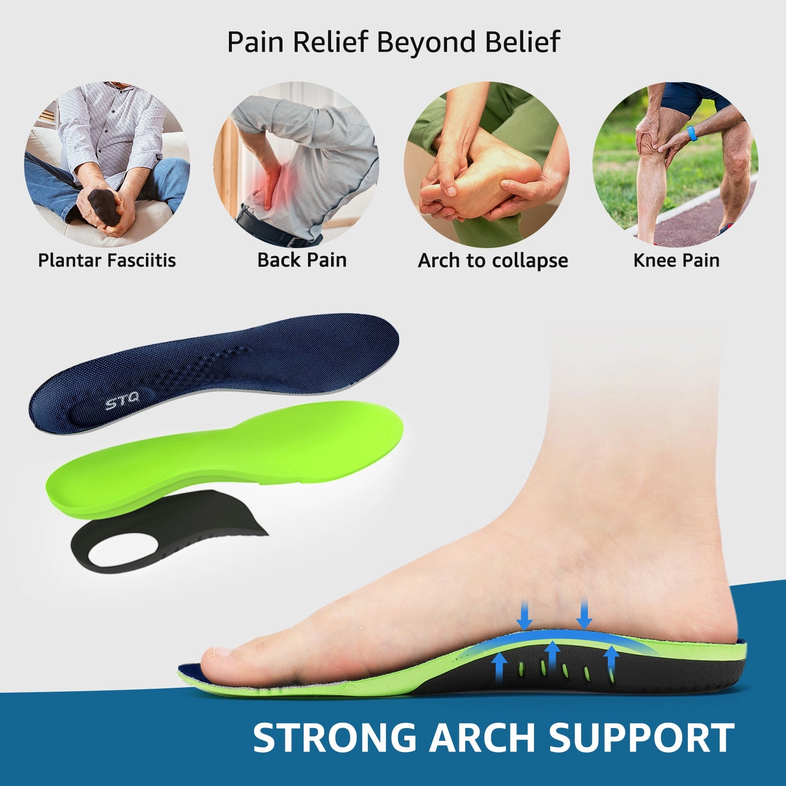 Best Shoe Inserts For Flat Feet STQ Mens Orthopedic Walking Shoes Comfortable Slip on Sneakers for Plantar Fasciitis