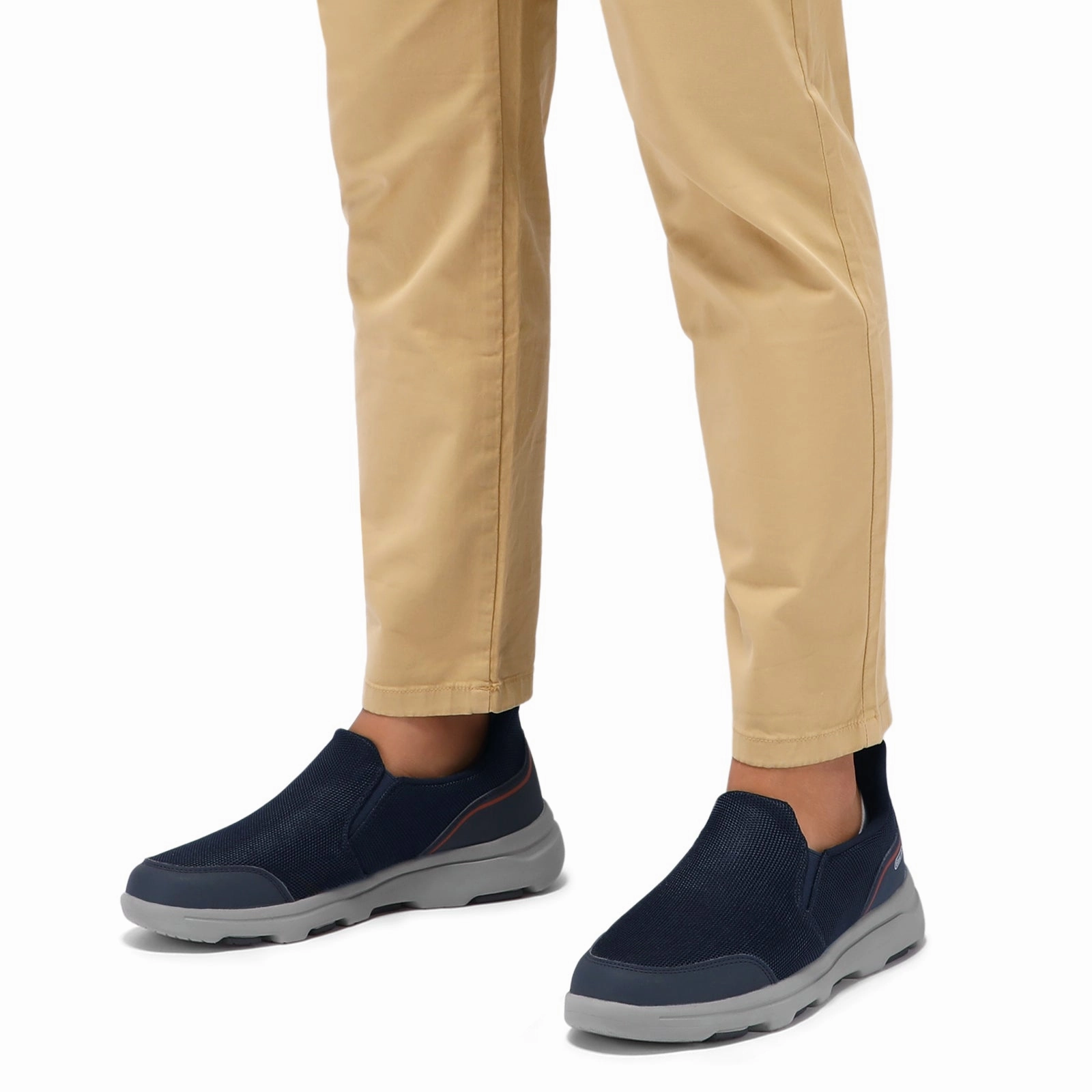 STQ Mens Orthopedic Walking Shoes Comfortable Slip on Sneakers for Plantar Fasciitis Flat Strappy Shoes