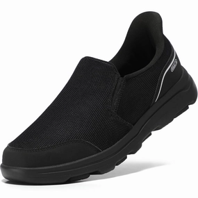 STQ Mens Orthopedic Walking Shoes Comfortable Slip on Sneakers for Plantar Fasciitis Walking In Flat Shoes Pain