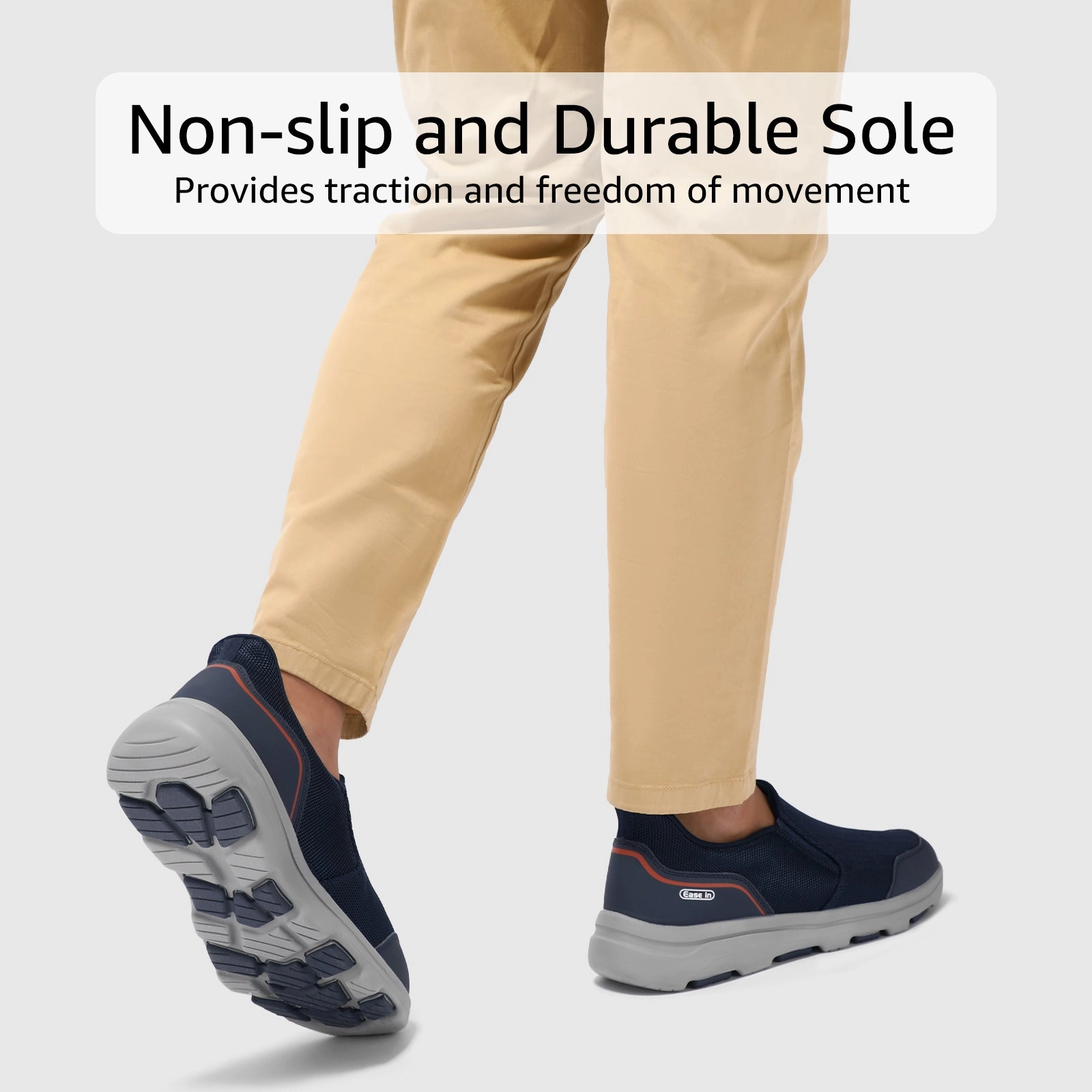 STQ Mens Orthopedic Walking Shoes Comfortable Slip on Sneakers for Plantar Fasciitis Flat Boot Shoes